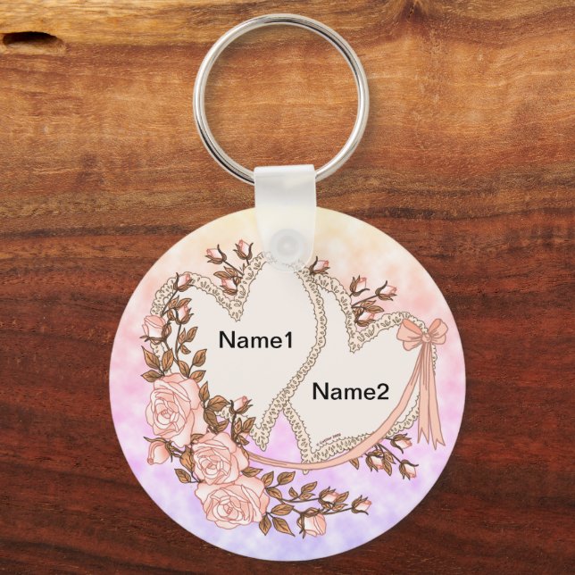 Llavero Dos corazones (Anverso)