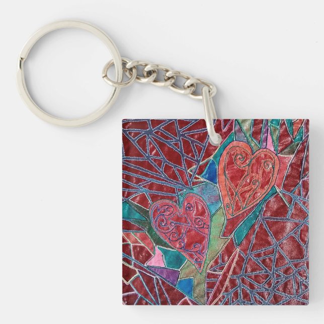 Llavero Dos corazones (Frente)