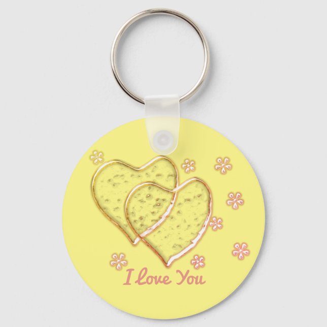 Llavero dos corazones, boda romántico.Personalizado (Anverso)