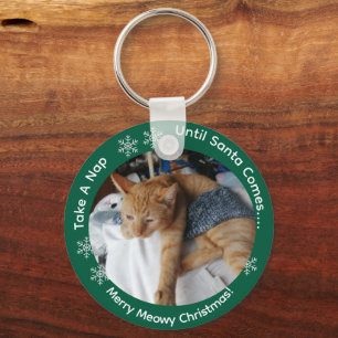 Llavero Dos fotos de gatos, texto de humor, personalizable