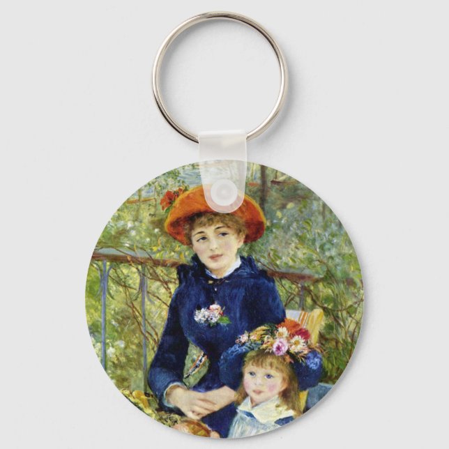 Llavero Dos hermanas (en la terraza) de Pierre Renoir (Anverso)