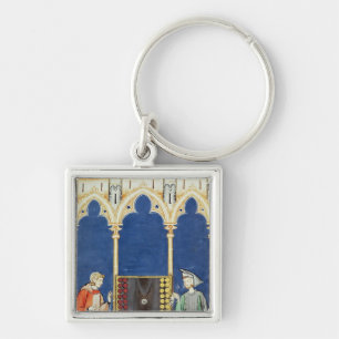 Llavero Dos jugadores del backgammon