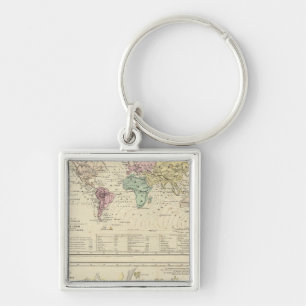 Llavero Dos mapas del mundo