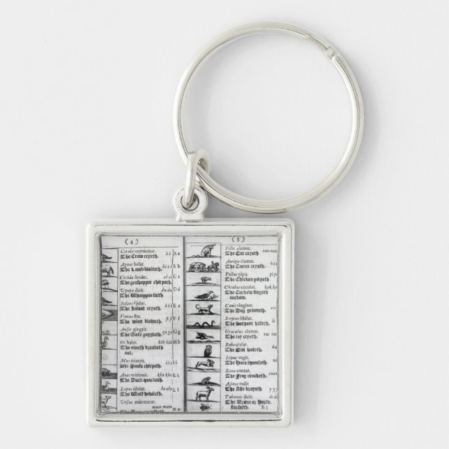 Llavero Dos páginas de 'Orbis Sensualium Pictus (Frente)