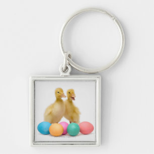 Llavero Dos patos con los huevos de Pascua