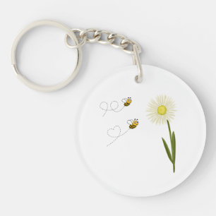 Llavero Dos pequeñas y lindas abejas