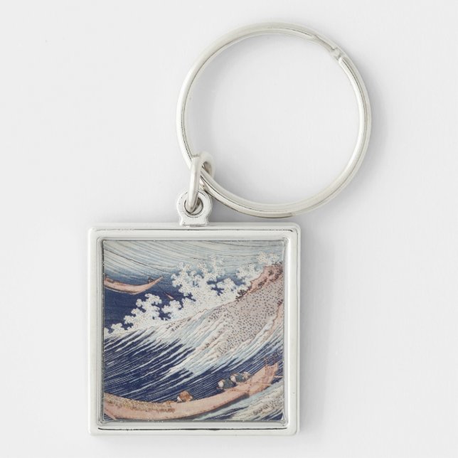 Llavero Dos pequeños barcos de pesca en el mar (Frente)