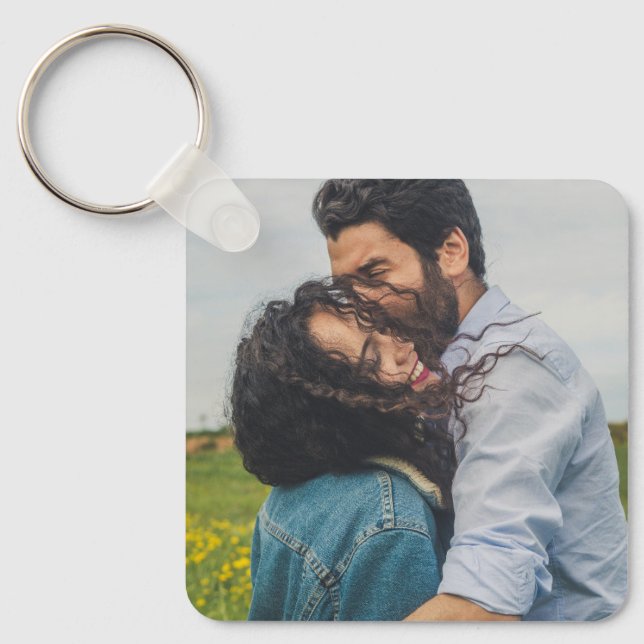 Llavero Dos Personalizados de fotografía de pareja persona (Anverso)