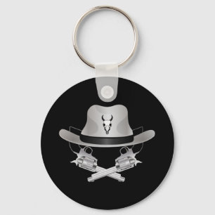 Llavero Dos pistolas cruzadas y gorra