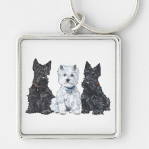 Llavero Dos Scotties y un Westie
