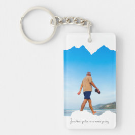Llavero Double-Sided Rectangle Memorial Keychain