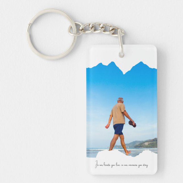 Llavero Double-Sided Rectangle Memorial Keychain (Frente)