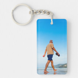 Llavero Double-Sided Rectangle Memorial Keychain