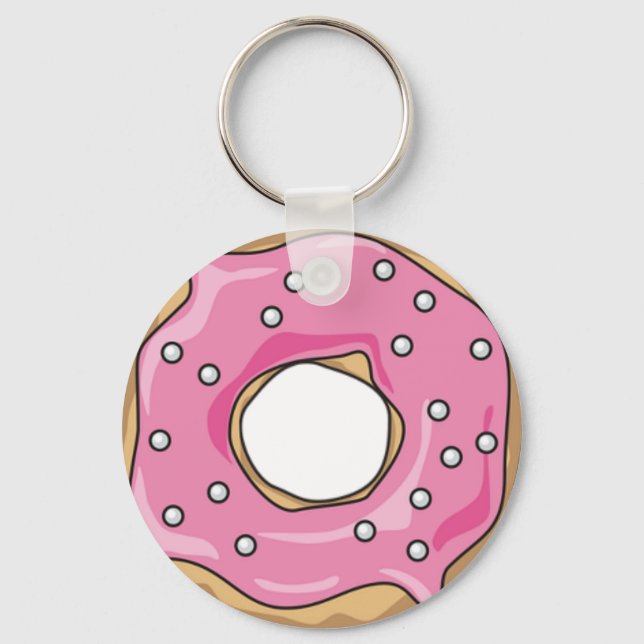 Llavero Doughnut rosa (Anverso)