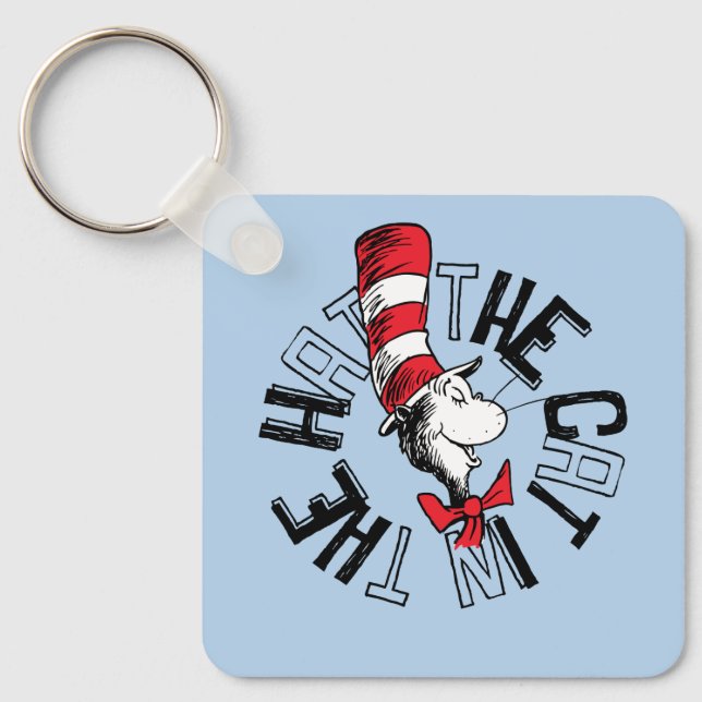 Llavero Dr. Seuss | Gato en el arte redondo Gorra (Anverso)