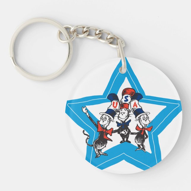 Llavero Dr. Seuss | Gráfico de Gorras de Little Cats USA (Frente)