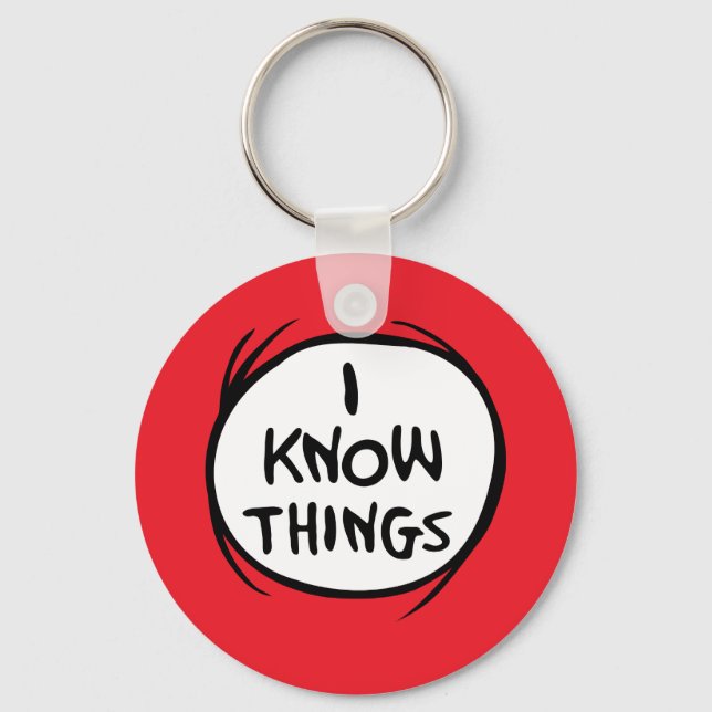 Llavero Dr. Seuss | Thing 1 Thing 2 - I Know Things (Anverso)