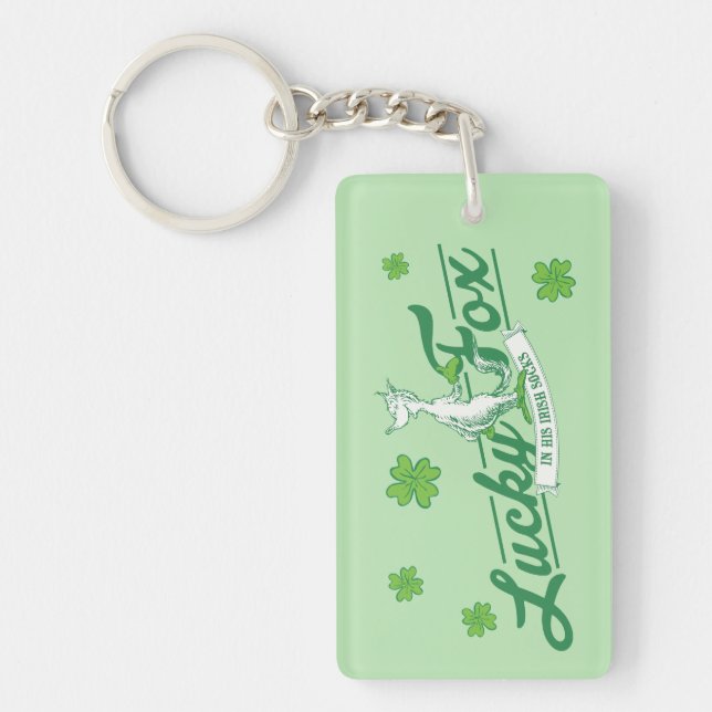Llavero Dr. Seuss | Zorro Suerte En Sus Calcetines Irlande (Frente)