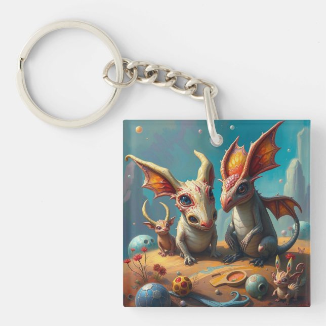 Llavero Drachenkindergarten Spielzeit in einer fremdenWelt (Frente)