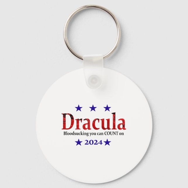 Llavero Drácula Rótulo electoral 2024 - Halloween Y H dive (Anverso)