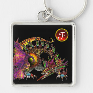 Llavero DRAGO , Red Ruby Gem Monogram