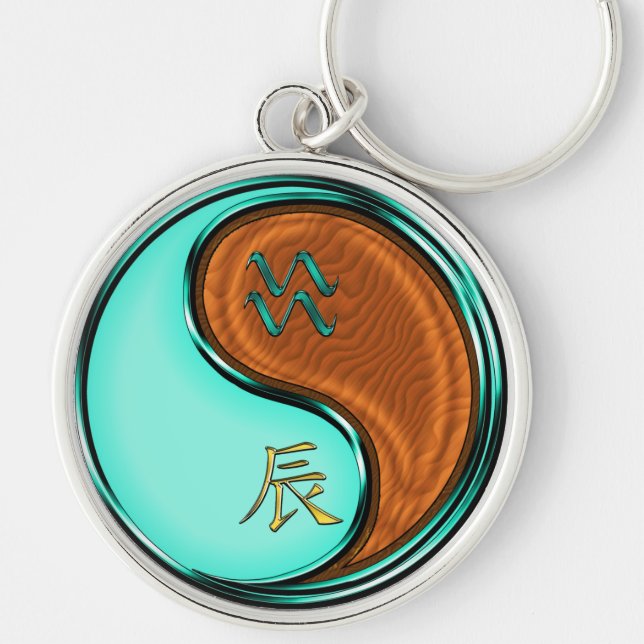 Llavero Dragón acuario y maderero (Frente)