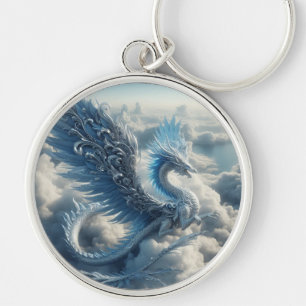Llavero Dragón asombroso rodeado de nubes
