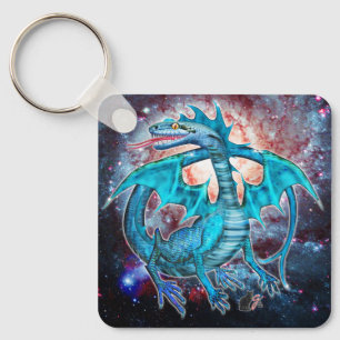 Llavero Dragón cosmético turquesa