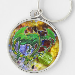 Llavero Dragón cósmico de Esmeralda 