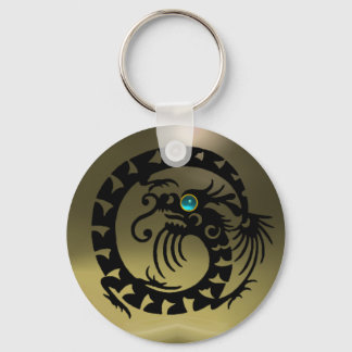 Llavero DRAGÓN DE APERITIVO, negro, azul acuamarina, agajo