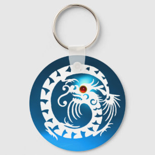 Llavero DRAGÓN DE APERITIVO, rubí blanco, rojo, zafiro a