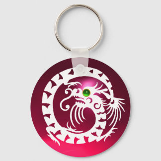 Llavero DRAGÓN DE APERITIVO, rubí blanco, rosa rojo, esmer