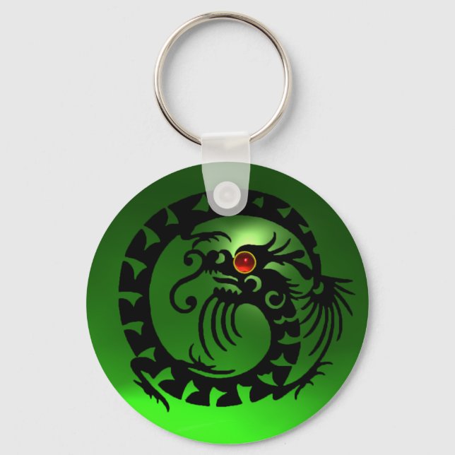 Llavero DRAGÓN DE APERITIVO, rubí blanco, rosa rojo, topo  (Anverso)