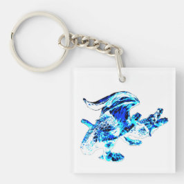 Llavero Dragón de escarcha azul