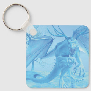 Llavero Dragón de hielo con cuernos