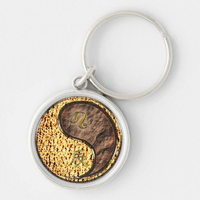 Llavero Dragón de León y Tierra (Frente)