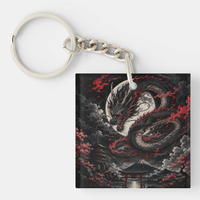 Llavero Dragón de Luna de Sangre (Frente)