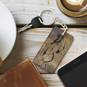 Llavero Dragón de mosaico de piedra