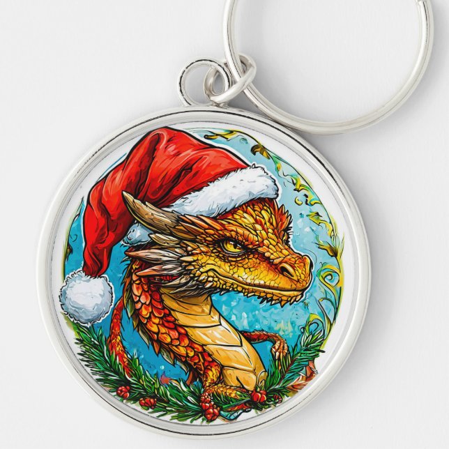 Llavero dragón de Navidad (Frente)
