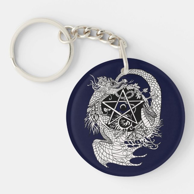 Llavero Dragón del Pentáculo Art Nouveau~keychain (Frente)