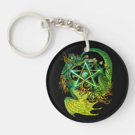 Llavero Dragón del Pentáculo Art Nouveau~keychain