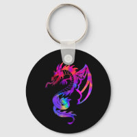 Dragón del tatuaje tribal del arco iris