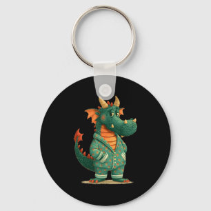 Llavero Dragón divertido en ropa de dormir para dragones y