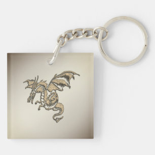 Llavero Dragón dorado