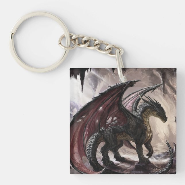 Llavero Dragón En Cueva (Frente)