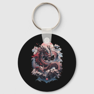 Llavero Dragón estético japonés arte japonés japonés tatua
