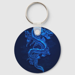 LLAVERO DRAGÓN NEON AZUL JAPONÉS