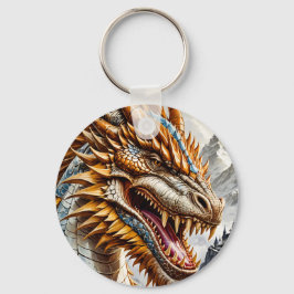 Llavero Dragón real dorado