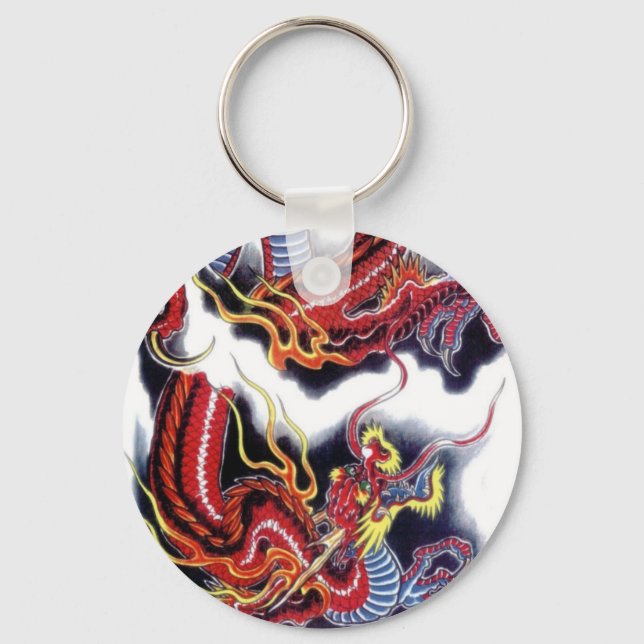 Llavero Dragón rojo japonés (Anverso)