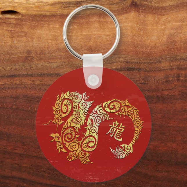 Llavero Dragón Rótulo de Constelación de Horóscopo Zodiaco (Anverso)